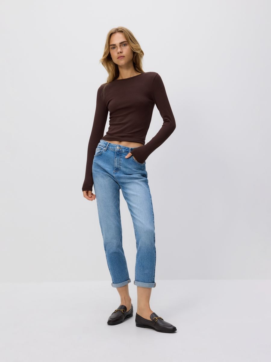 Jeans boyfriend slim - azul - RESERVED