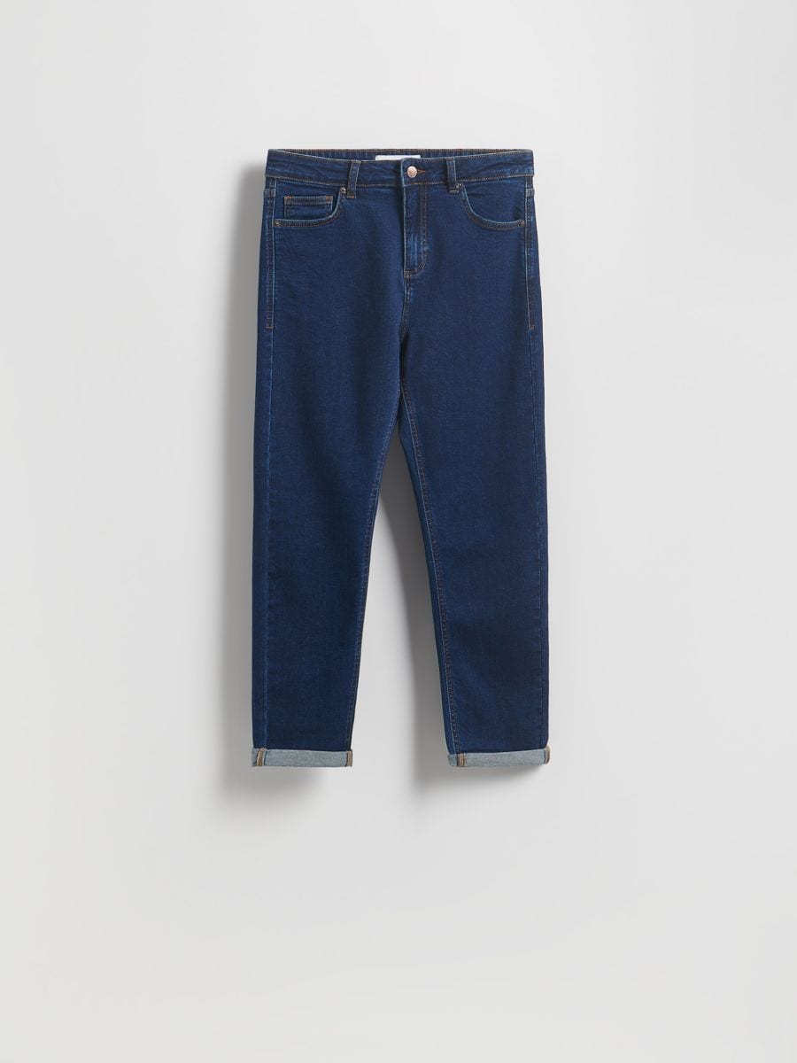 Boyfriend slim jeans - steel blue - RESERVED