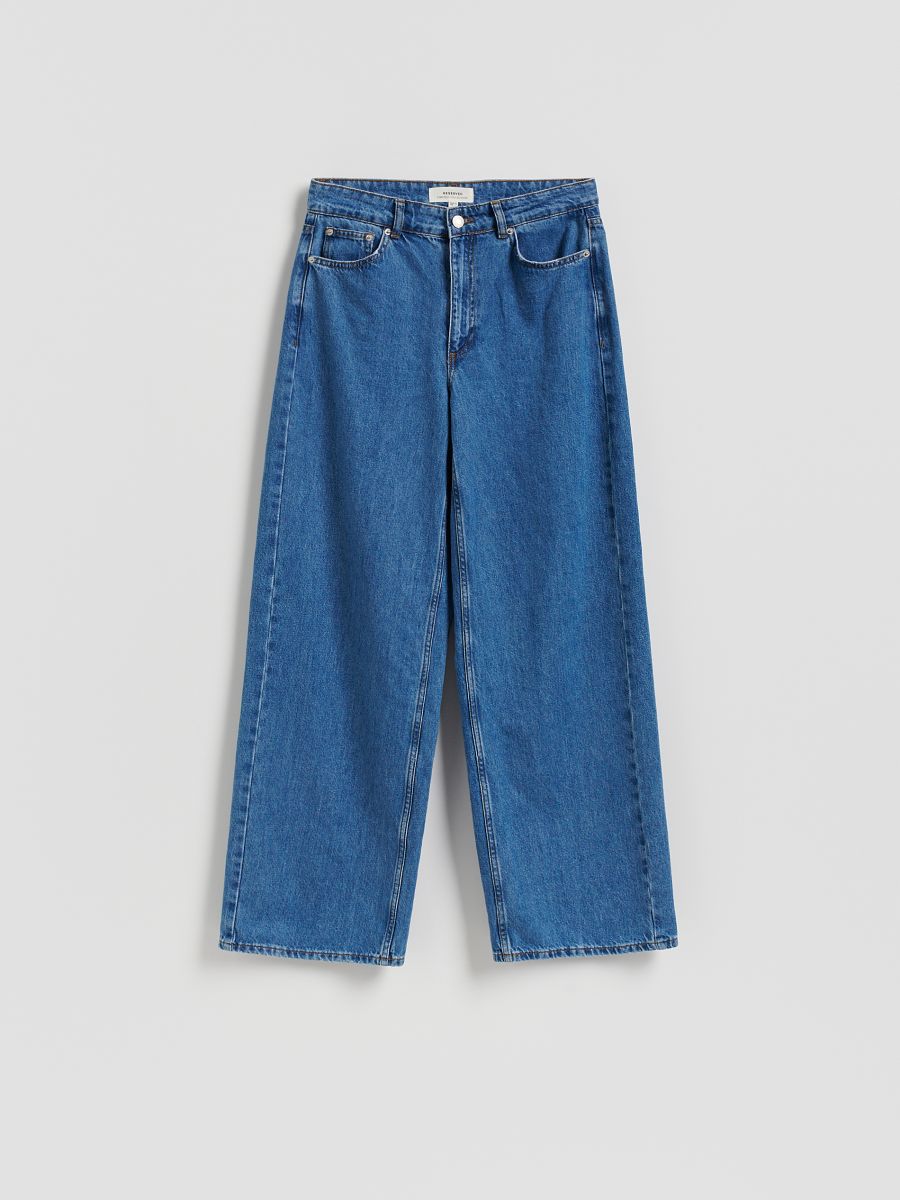 Jeansy wide leg - niebieski - RESERVED