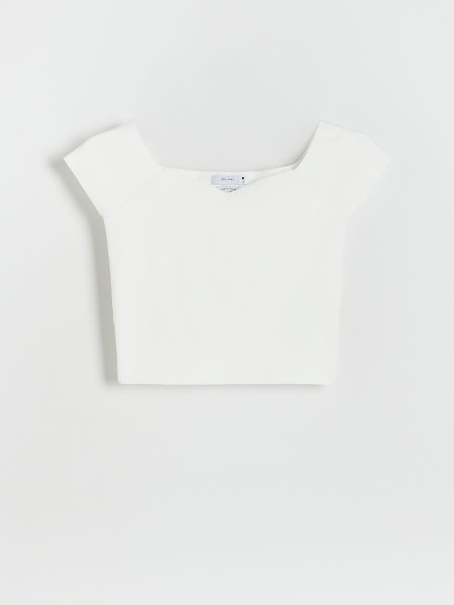 Jersey crop top - cream - RESERVED - 3