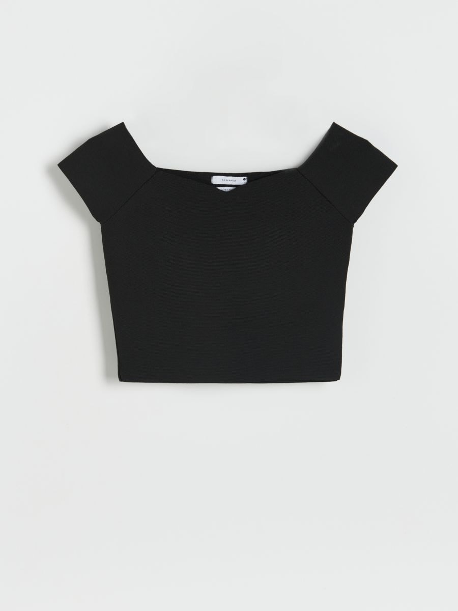 Jersey crop top - black - RESERVED - 3