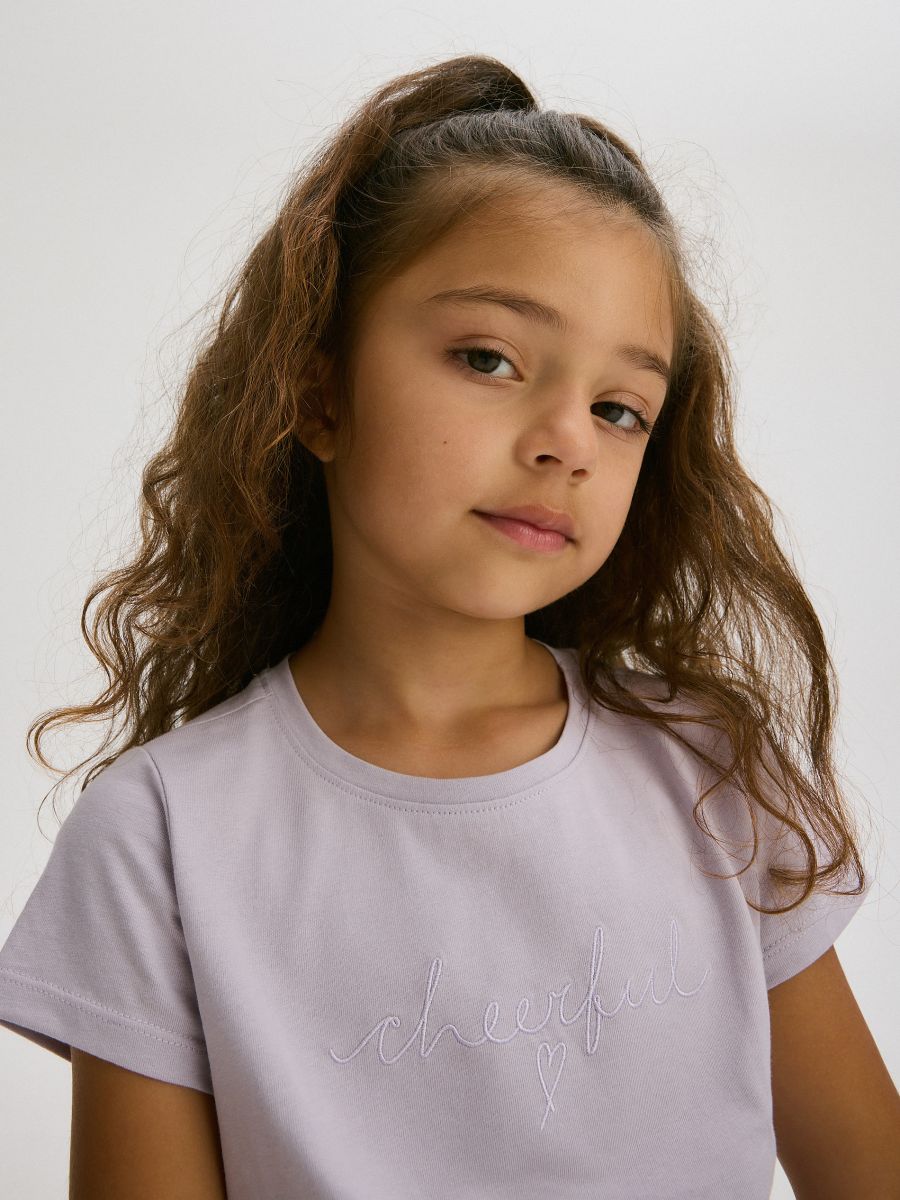 GIRLS` T-SHIRT - lavande - RESERVED