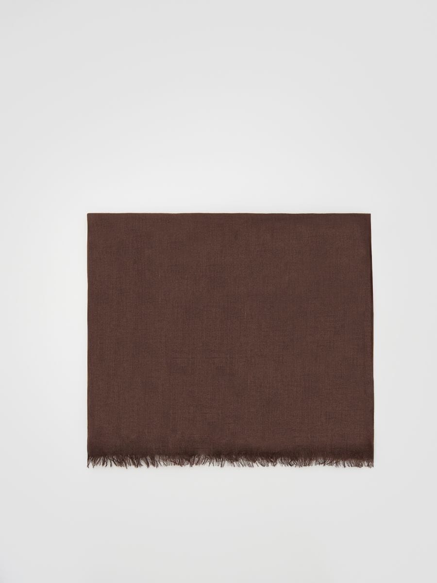 Plain scarf - dark brown - RESERVED