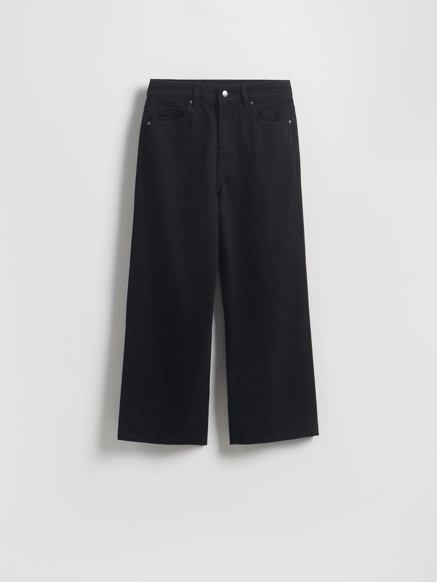 Culotte jeans - black - RESERVED