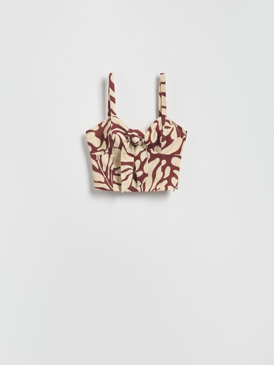 Linen blend top - maroon - RESERVED - 6
