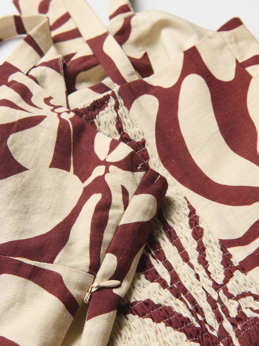 Linen blend top - maroon - RESERVED - 7