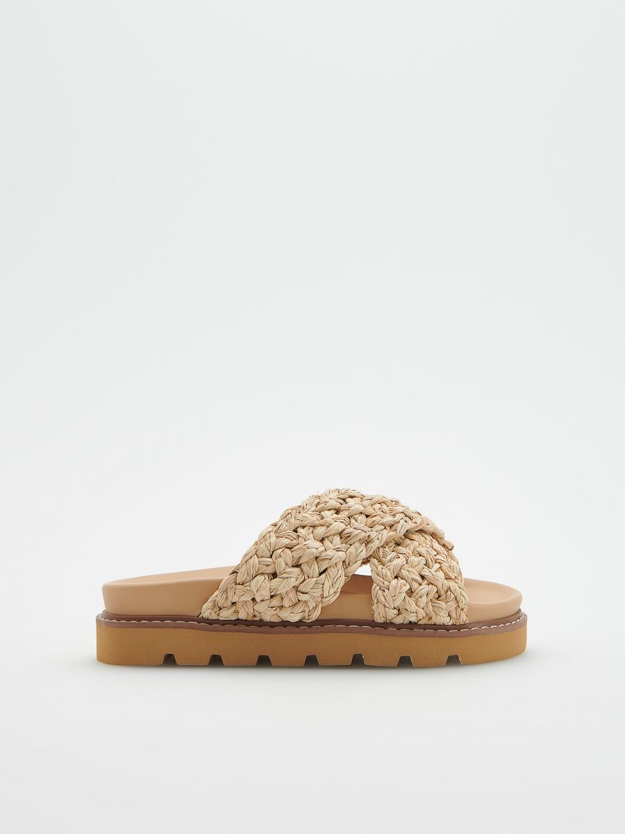 Sliders with jute straps - beige - RESERVED - 2
