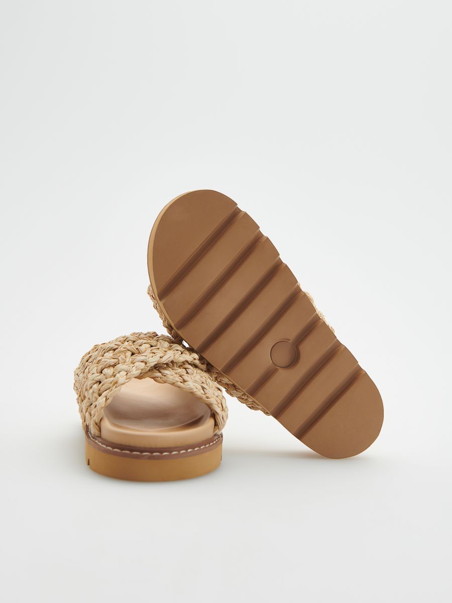 Sliders with jute straps - beige - RESERVED - 6