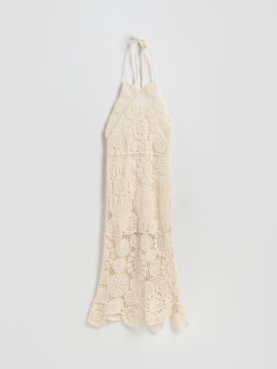 Robe maxi ajourée - crème - RESERVED - 4