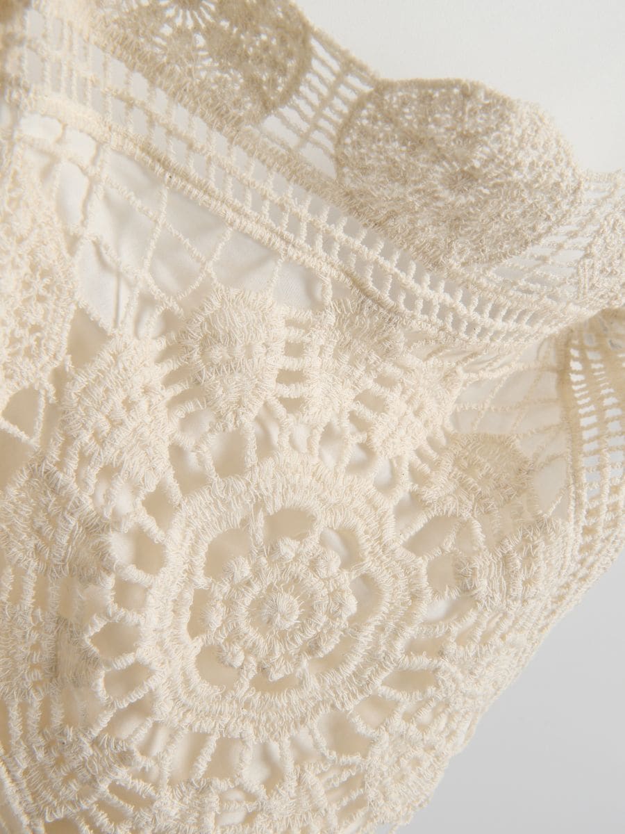 Robe maxi ajourée - crème - RESERVED - 5