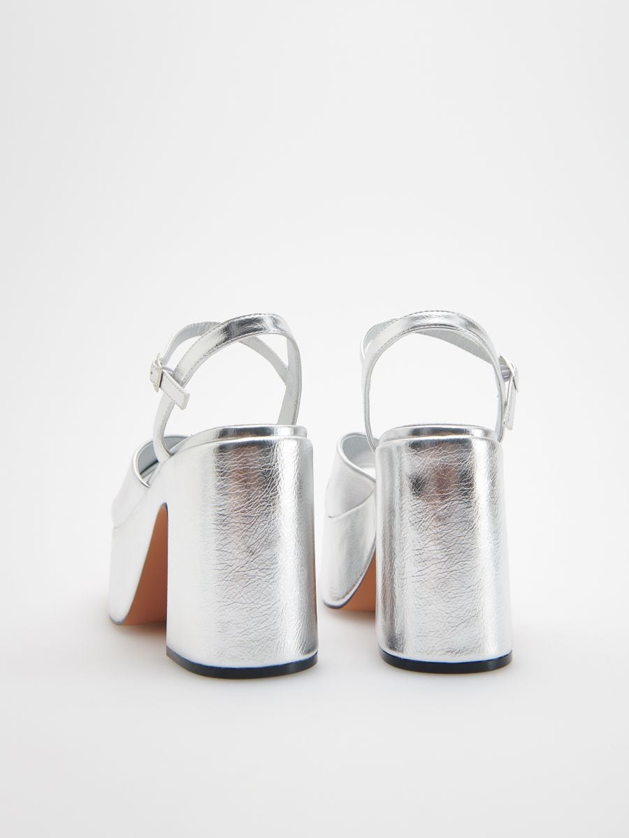 Wedge sandals - silver - RESERVED - 4