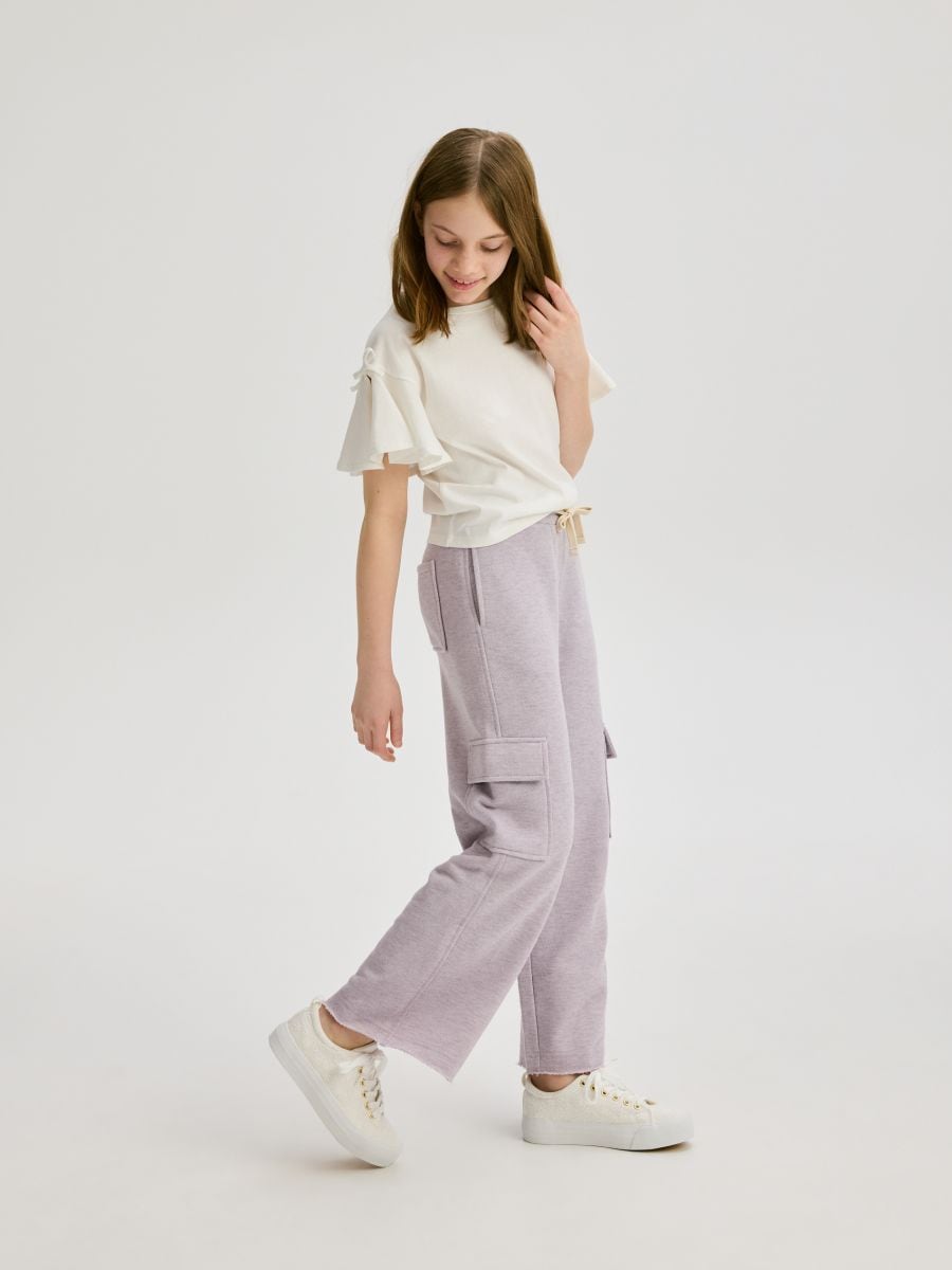 GIRLS` TROUSERS - lavendel - RESERVED