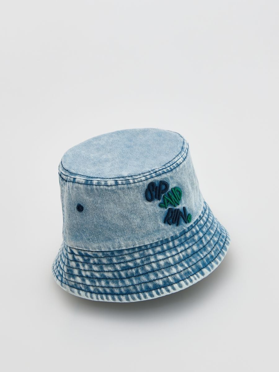 Jeansowy bucket hat - granatowy - RESERVED