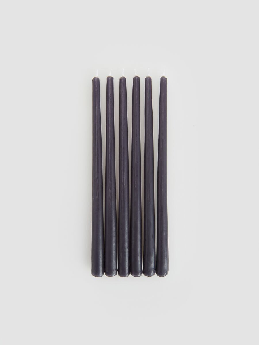 Conical candles 6 pack - black - RESERVED - 2