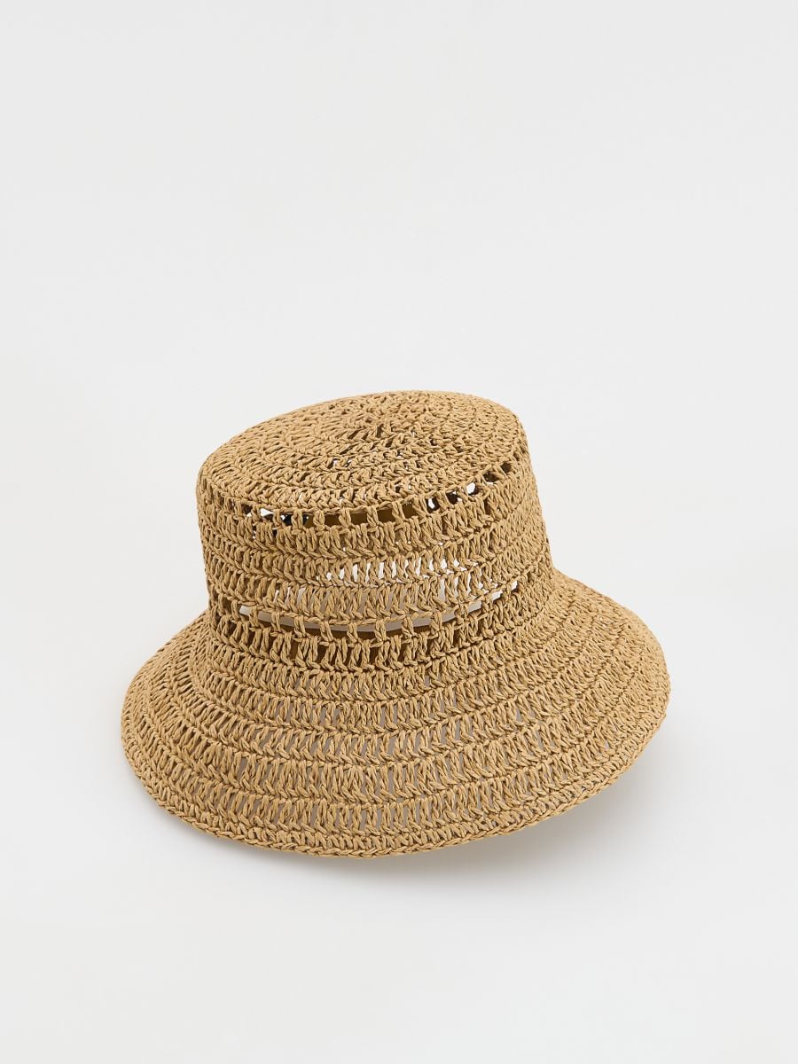 Straw bucket hat - wheat - RESERVED - 3