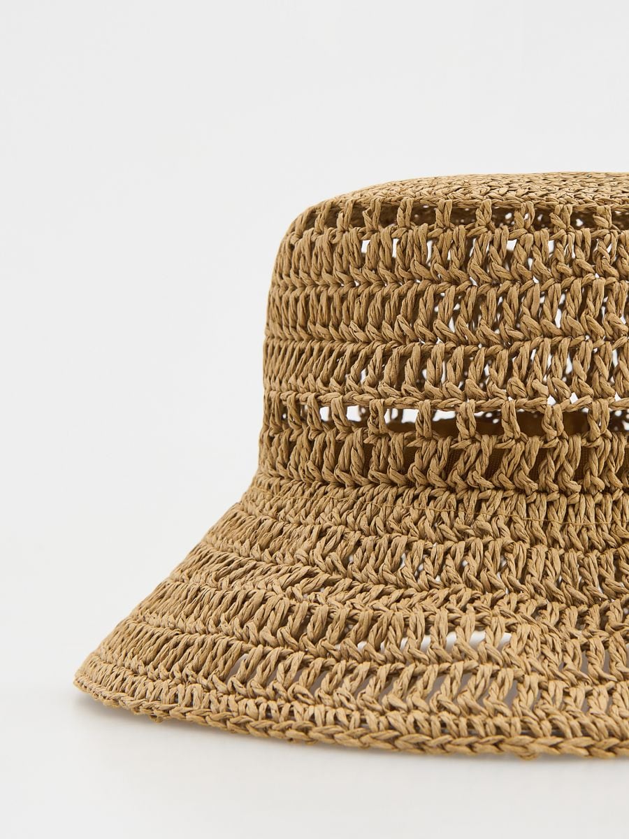Straw bucket hat - wheat - RESERVED - 4