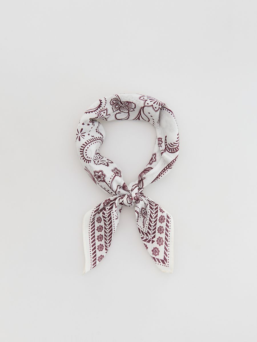Cotton scarf - burgundy - RESERVED