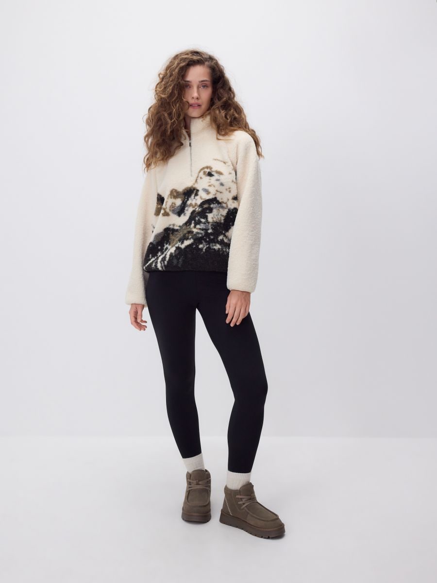 Світшот зі штучної овчини - різнобарвний - RESERVED