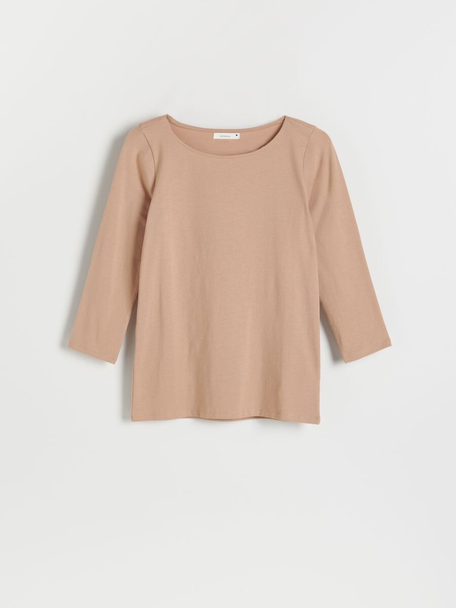 Bomuldsbluse - beige - RESERVED - 3