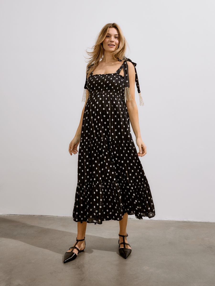 Maxi φόρεμα με μείγμα από μεταλλιζέ νήμα - ΠΟΛΥΧΡΩΜΟ - RESERVED