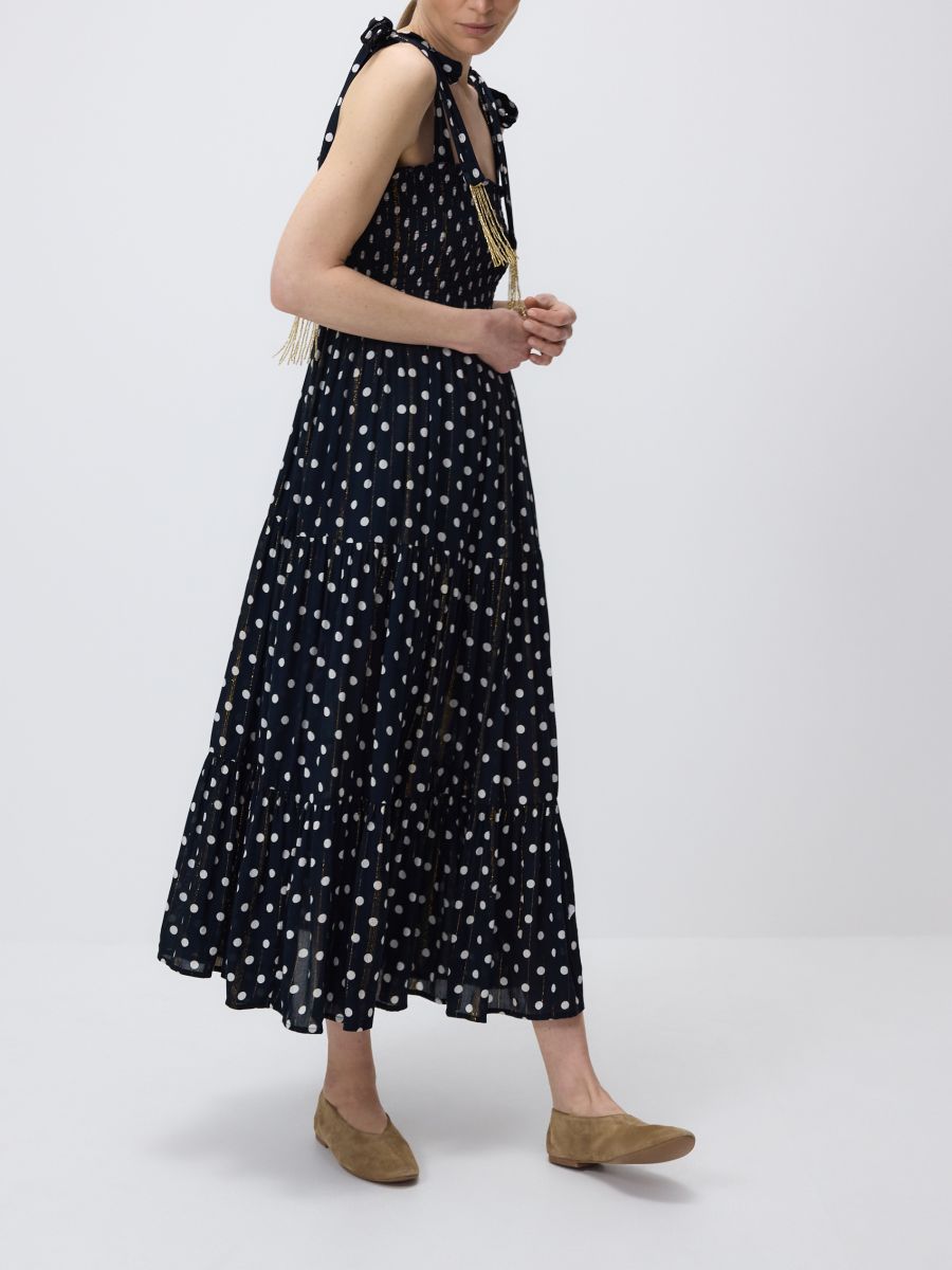 Abito maxi con filo metallico - multicolore - RESERVED - 2