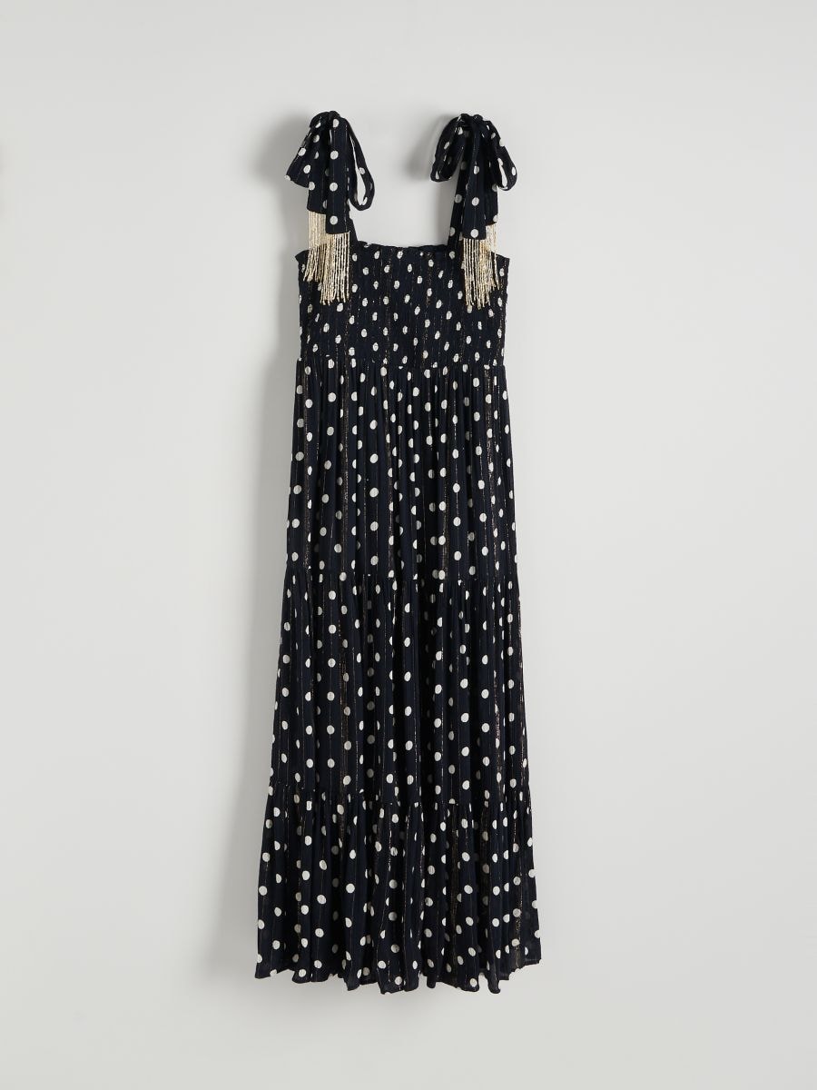 Abito maxi con filo metallico - multicolore - RESERVED - 6
