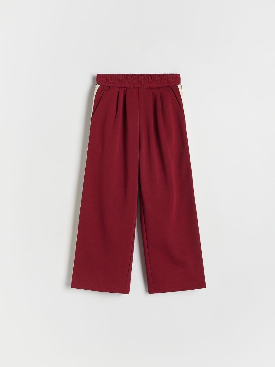 Sweatpants with side stripes - maroon - RESERVED - 3