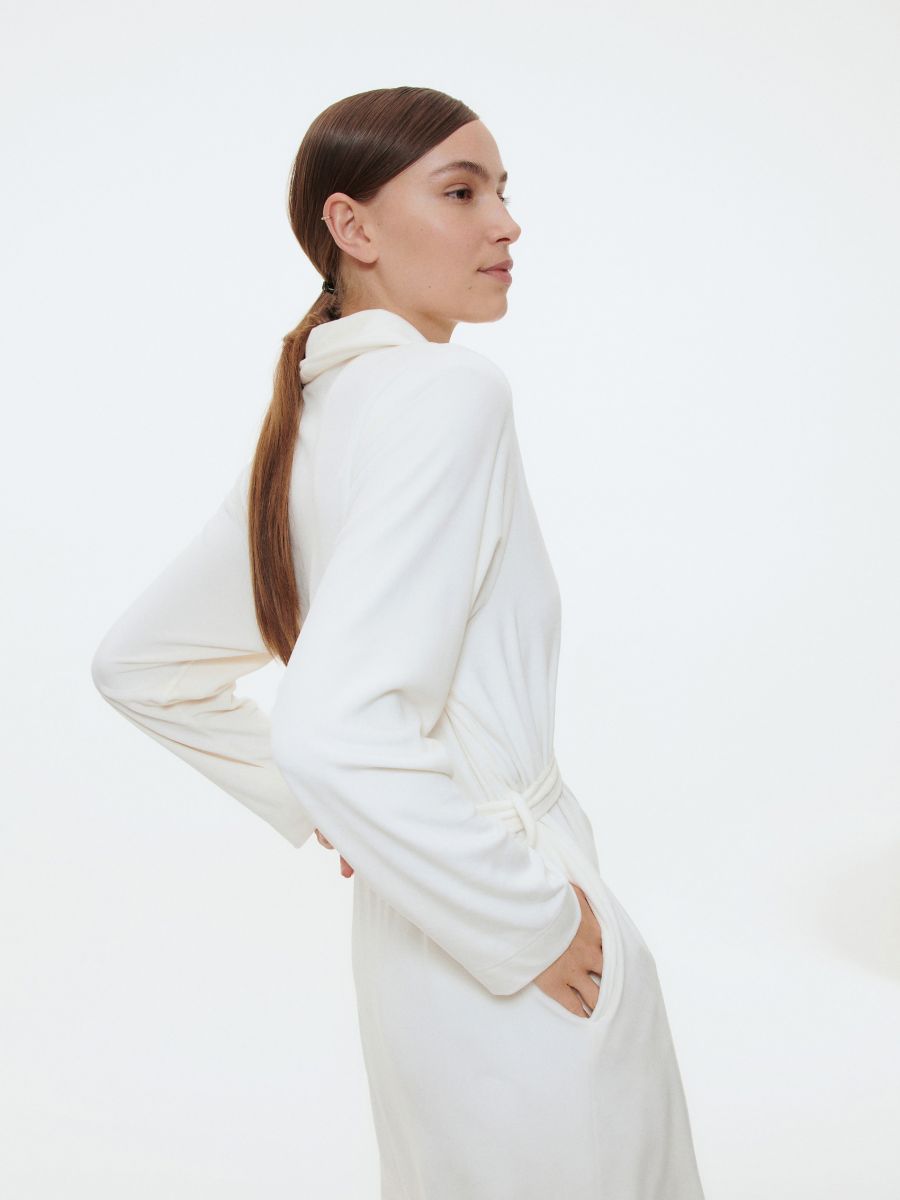 Soft dressing gown - cream - RESERVED - 2