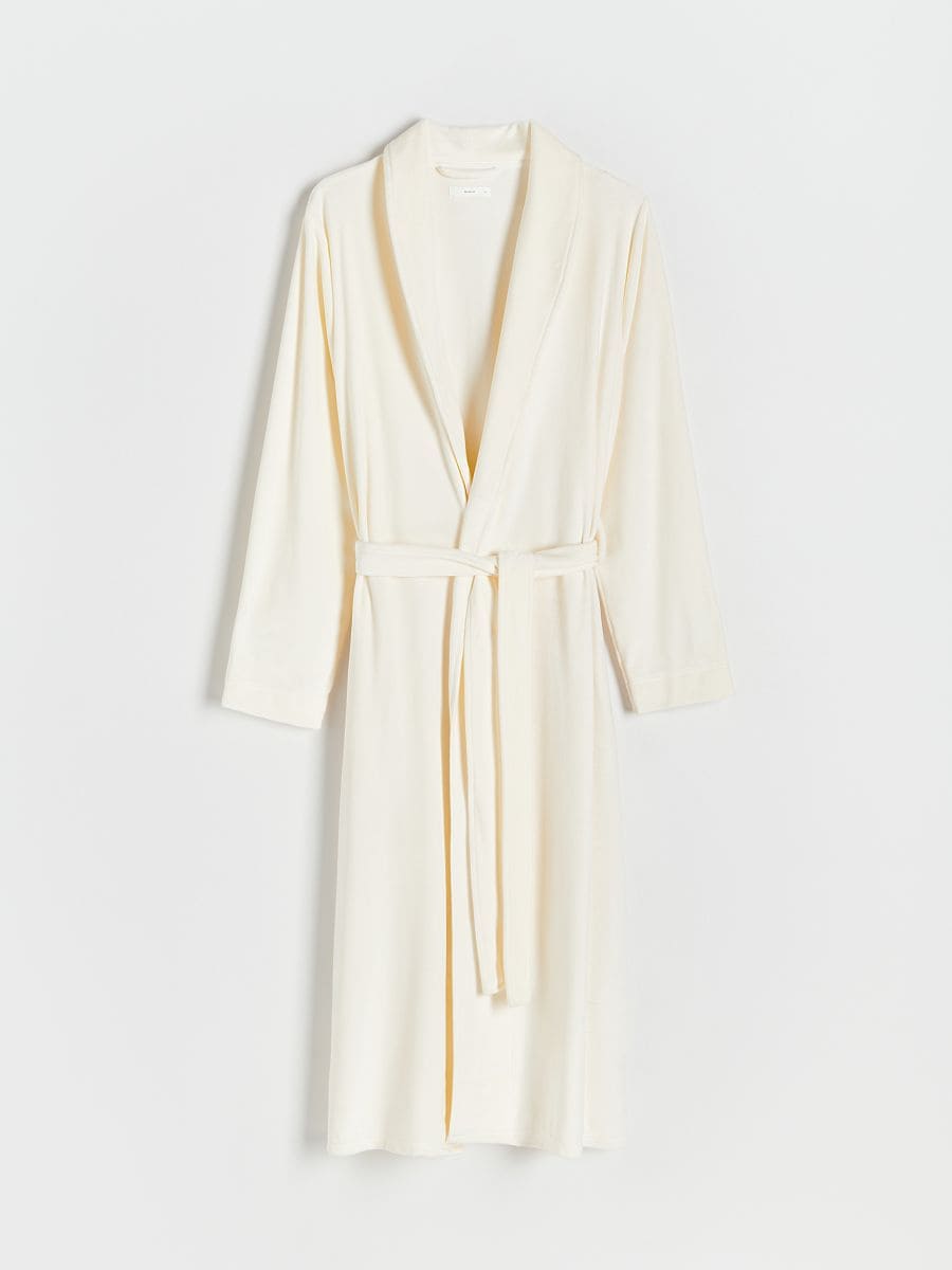 Soft dressing gown - cream - RESERVED - 3