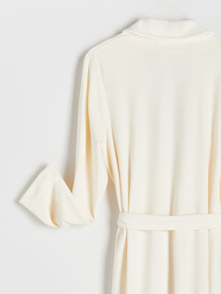 Soft dressing gown - cream - RESERVED - 5