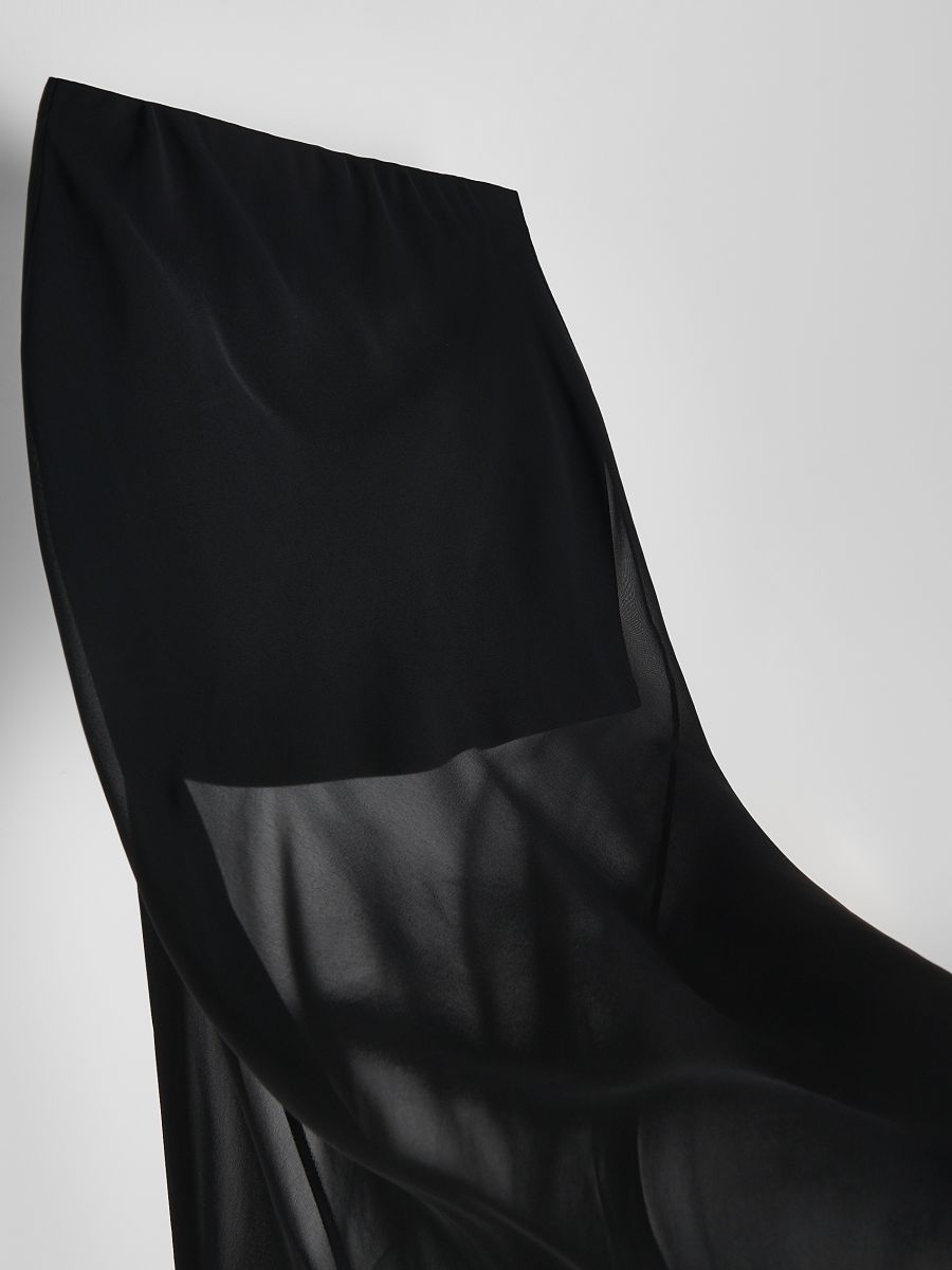 Jupe maxi translucide - Noir - RESERVED - 5