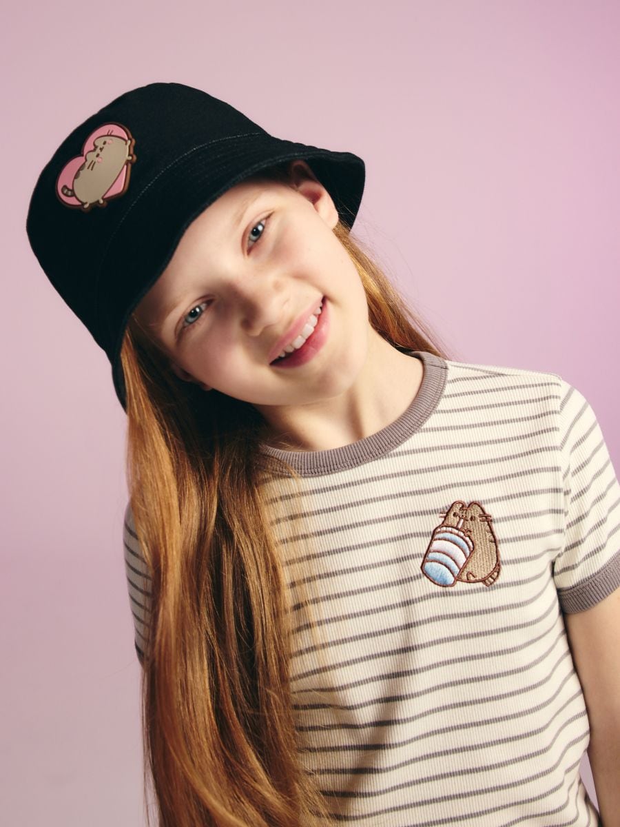 Pusheen denim hat - black - RESERVED