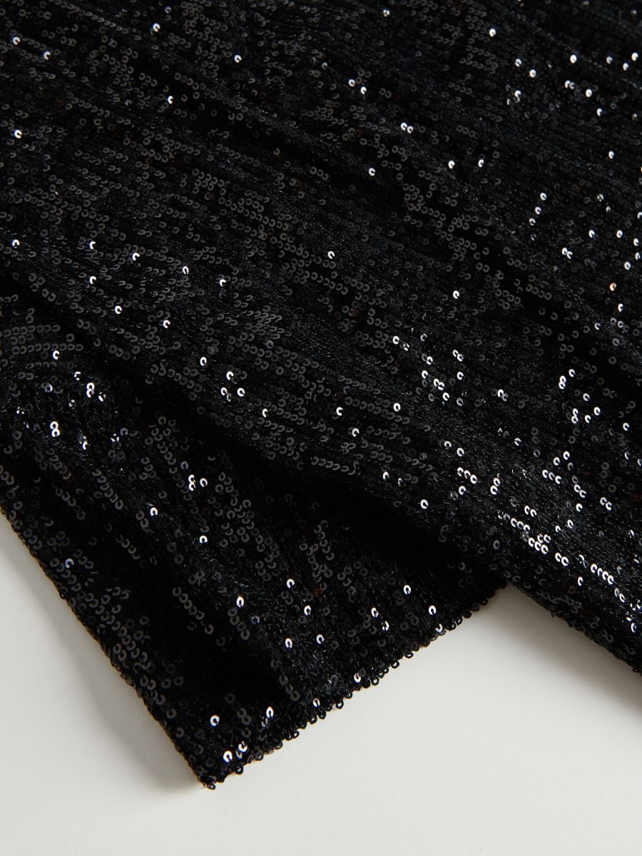 Sequin T-shirt - black - RESERVED - 5