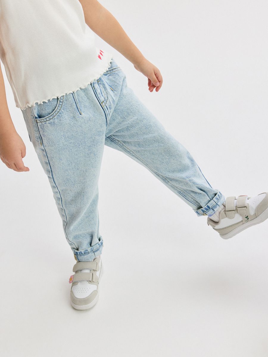 Classic denim baggy trousers - blue - RESERVED