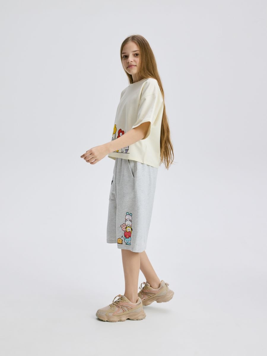 BT21 print shorts - light grey - RESERVED - 5