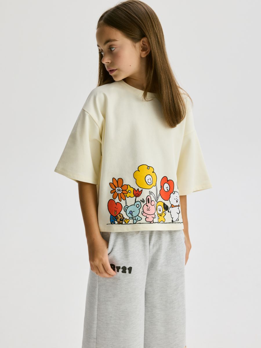 BT21 print shorts - light grey - RESERVED - 3
