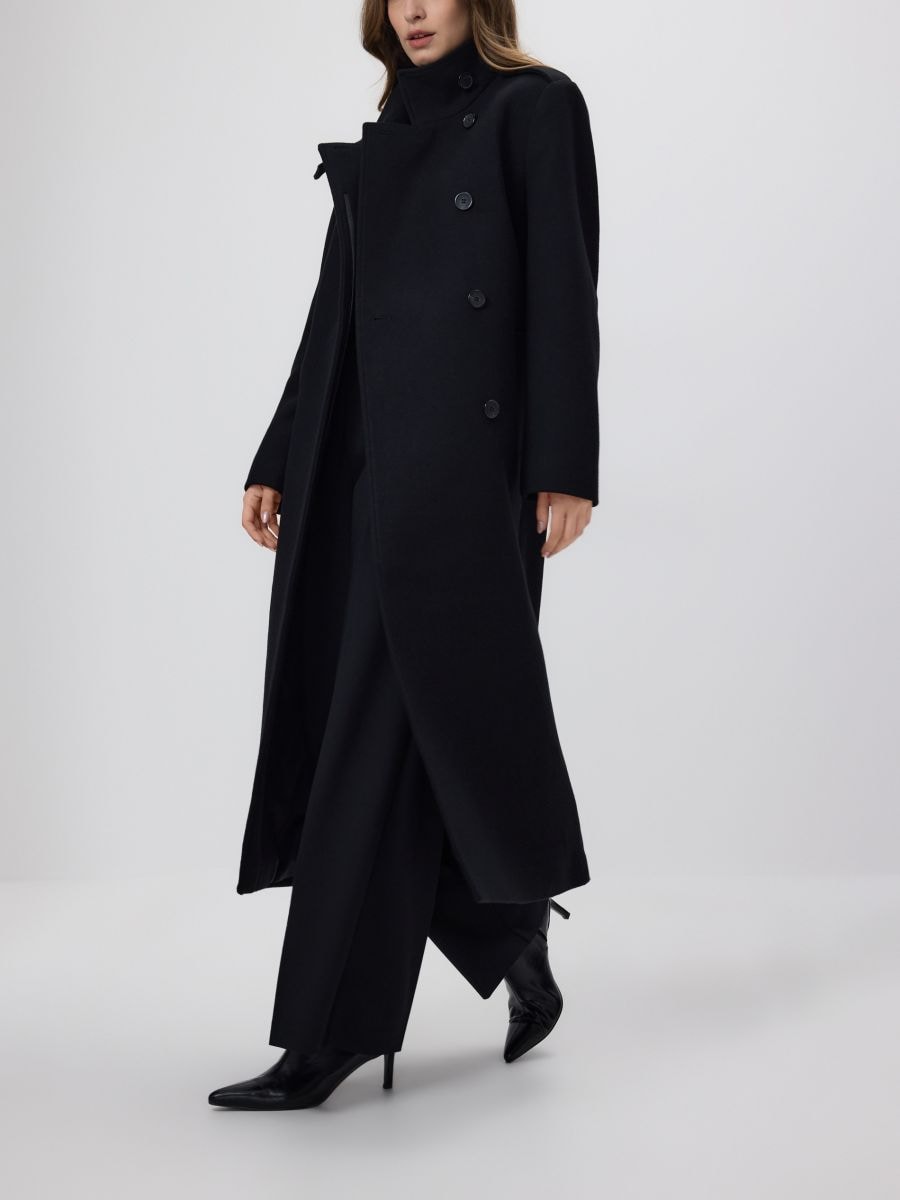 Paltas su vilna - juoda - RESERVED