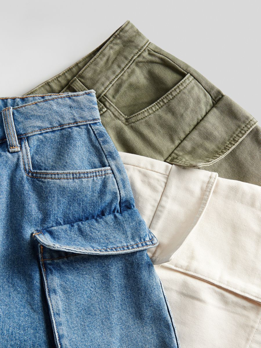 Skirt with cargo pockets - green - RESERVED - 5