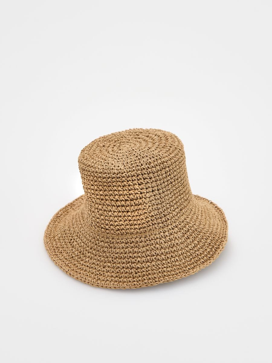 Pleteni bucket šešir - krem - RESERVED - 2
