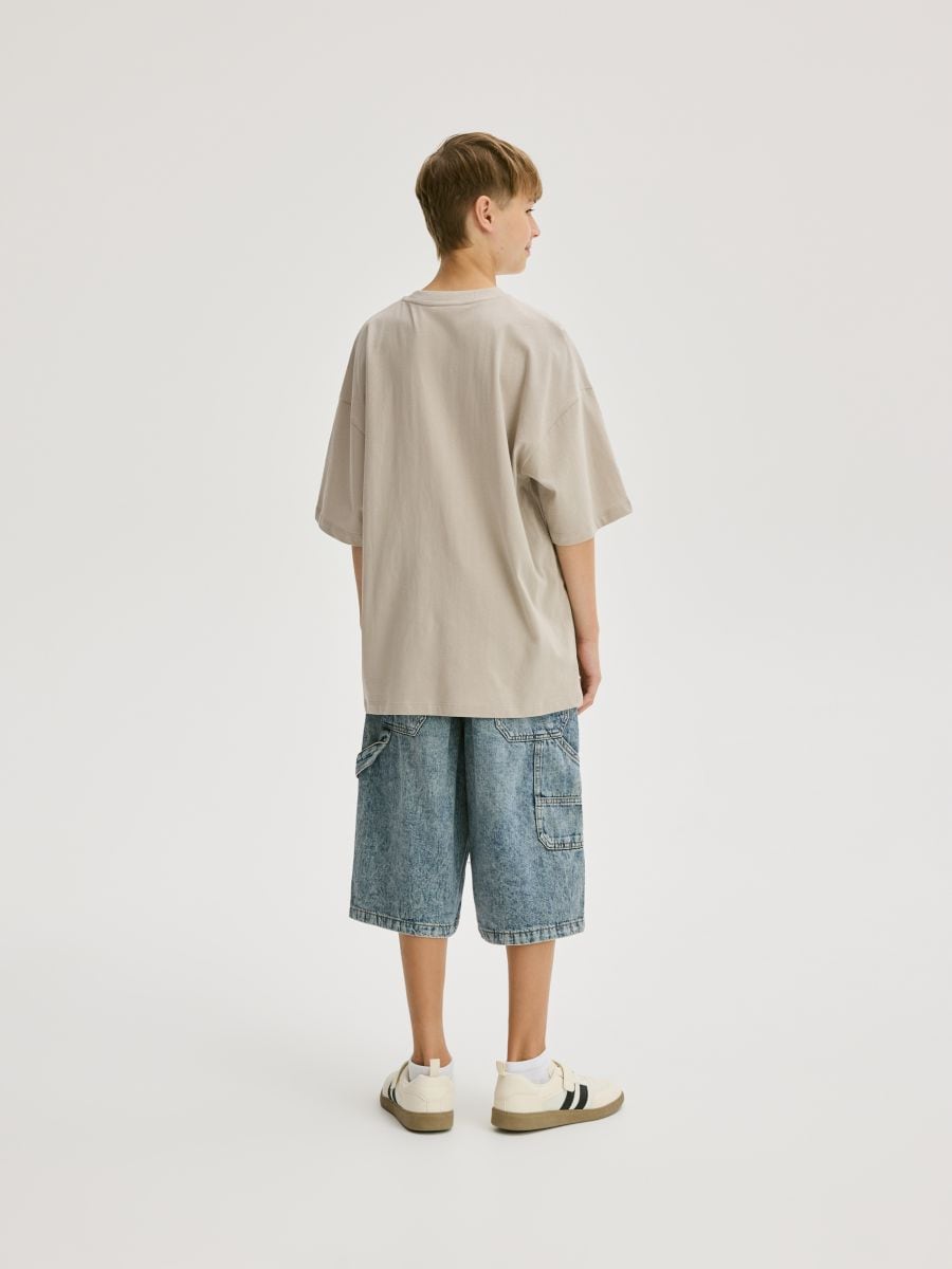 Cotton T-shirt - beige - RESERVED - 6
