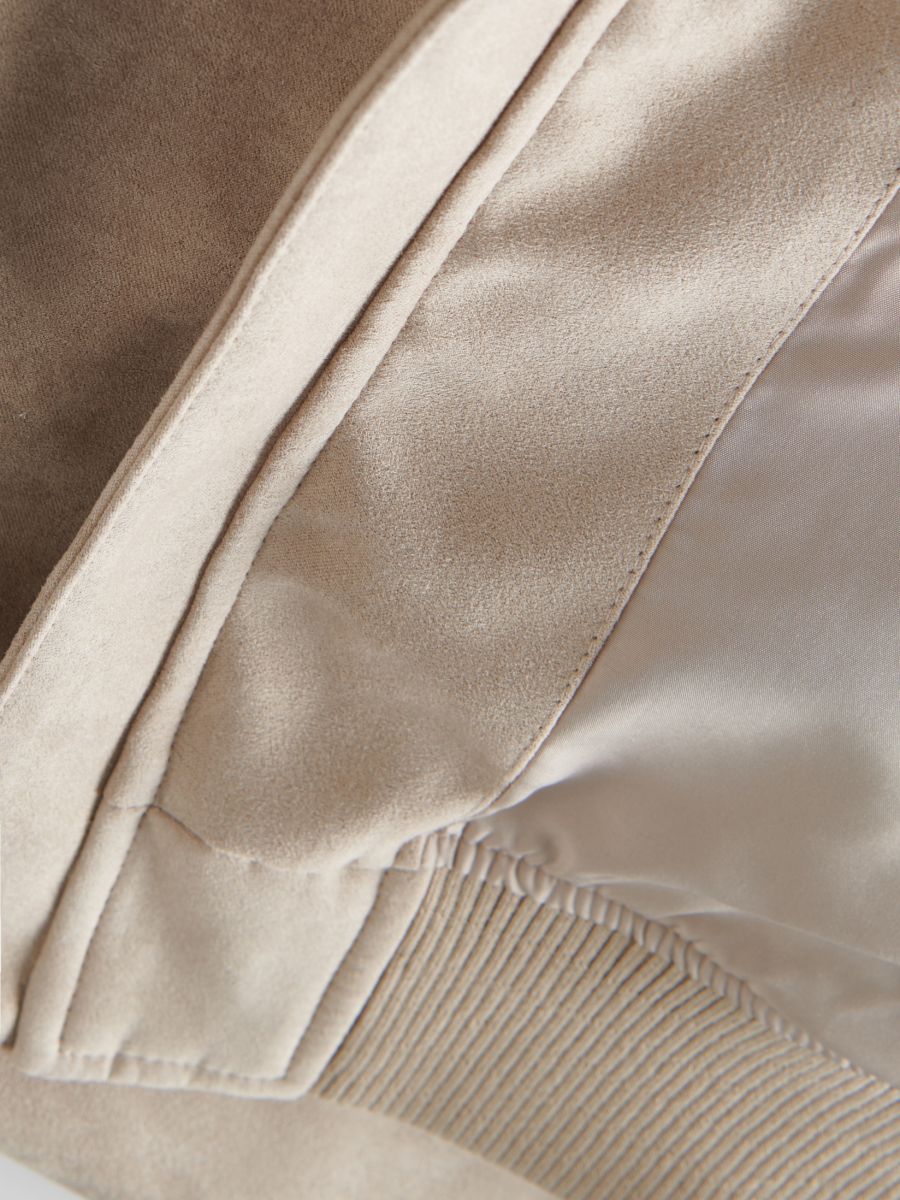 Vest with stand up collar - cream - RESERVED - 8