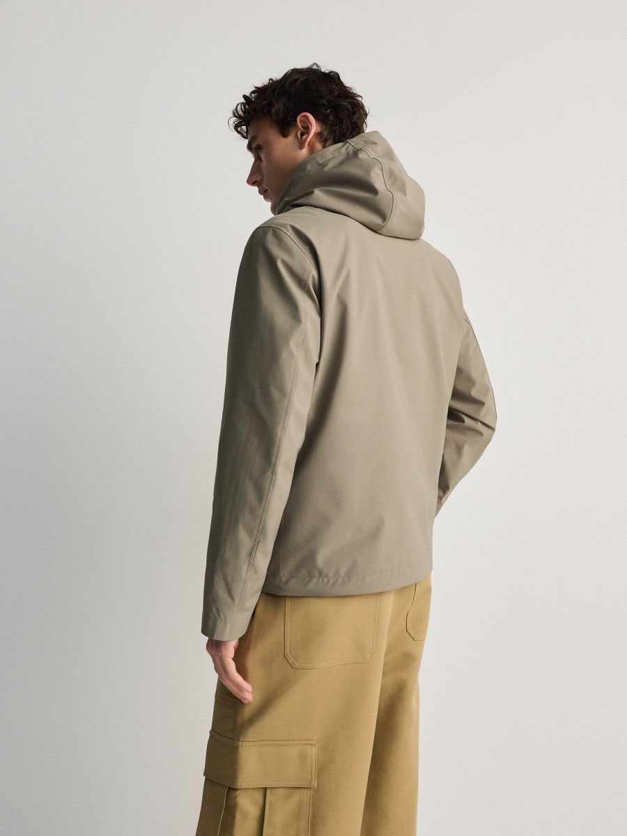 Plain hooded jacket - light green - RESERVED - 3