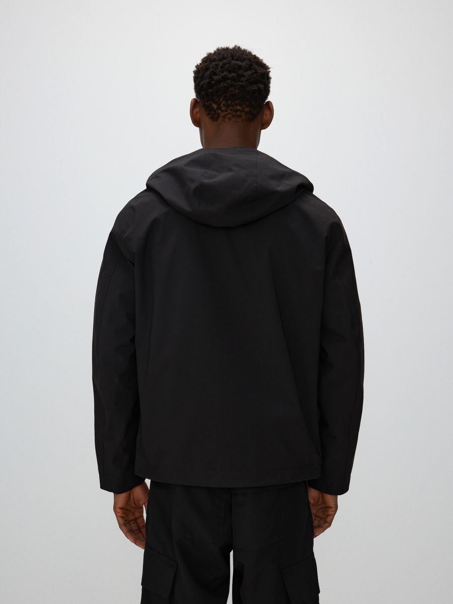 Plain hooded jacket - black - RESERVED - 4