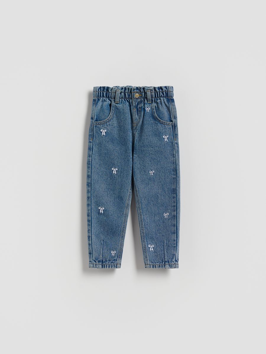 Baggy jeans with embroidery detailing - blue jeans - RESERVED