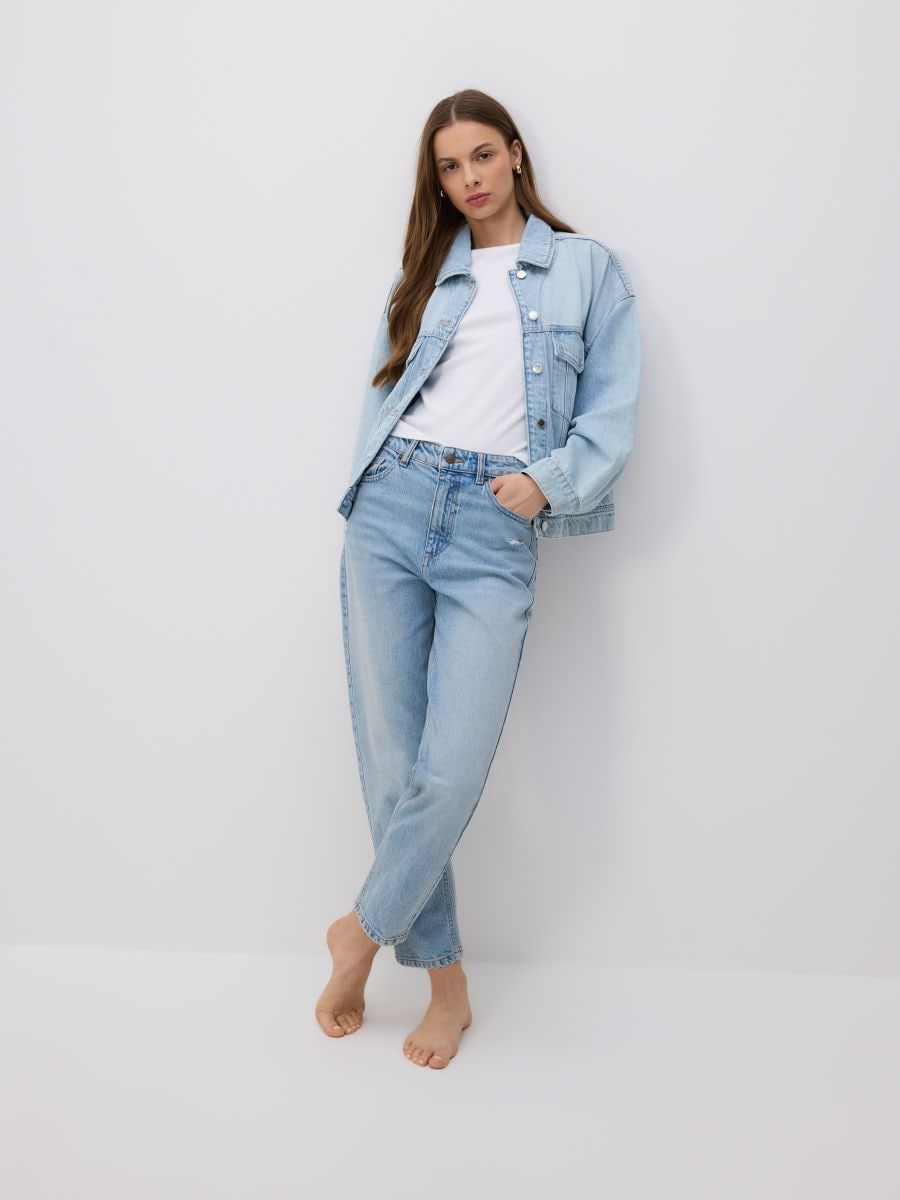 Jean mom fit - bleu - RESERVED