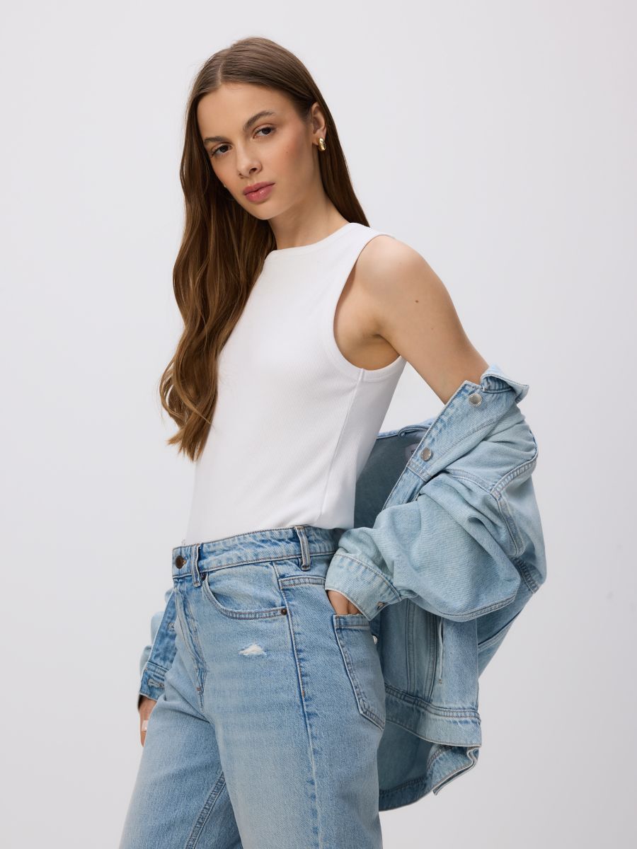 Jeans im Mom-Fit - blau - RESERVED