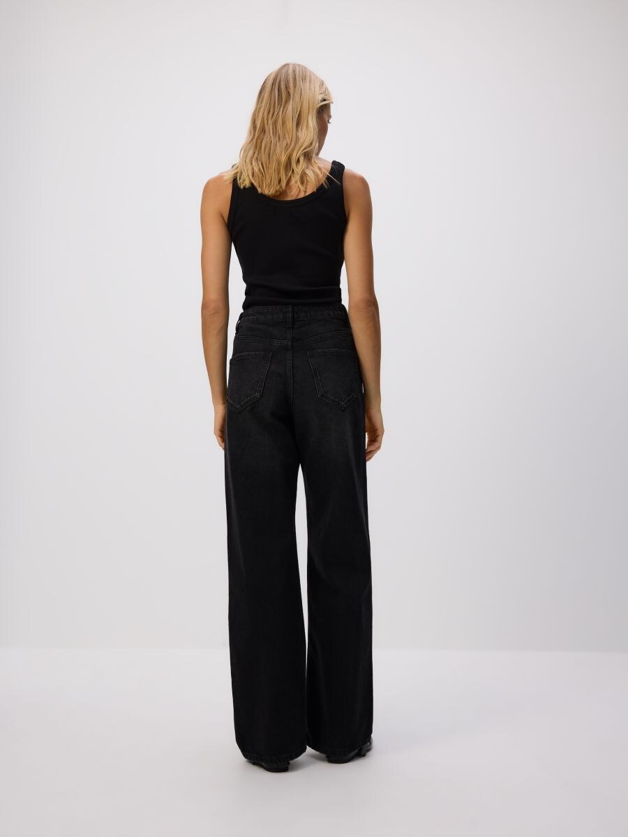 Jeansy wide leg Kolor czarny - RESERVED - 769FZ-99J