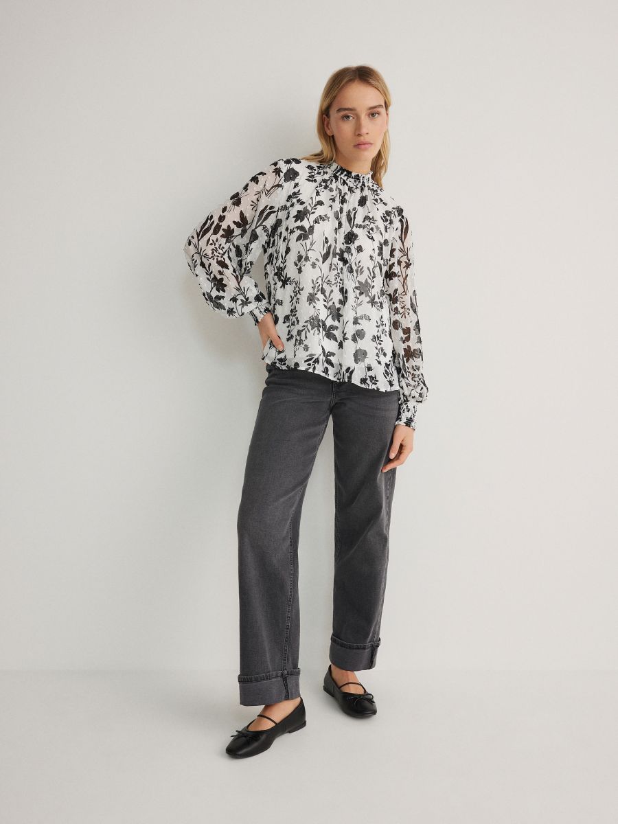 Bluse aus Chiffon - bunt - RESERVED - 2