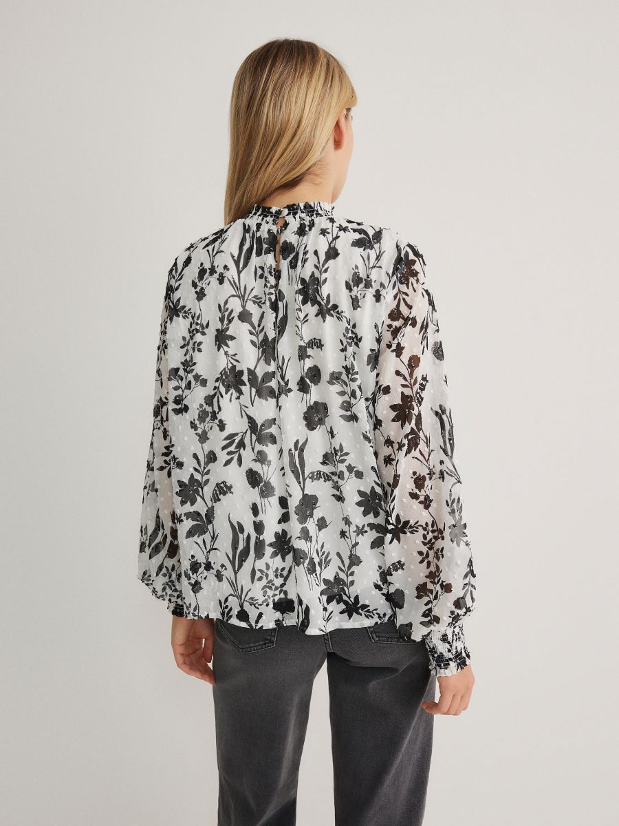 Bluse aus Chiffon - bunt - RESERVED - 4