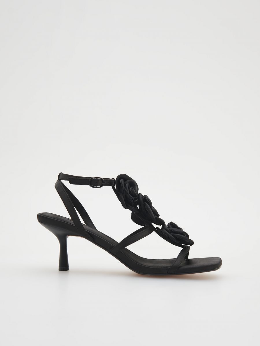 Sandali con tacco alto - nero - RESERVED - 2